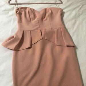 Pink peplum dress